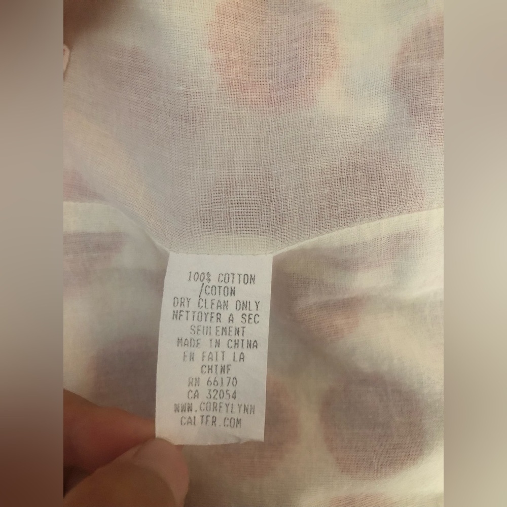 Anthropologie Corey Lynn Calter Skirt Sz 6 White Red Polka Dot Cotton Pencil - Picture 7 of 7